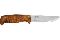 Couteau Helle Gaupe H310 lame en acier inox 10,7cm manche en bois de bouleau + étui en cuir
