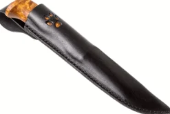 Couteau Helle Gaupe H310 lame en acier inox 10,7cm manche en bois de bouleau + étui en cuir
