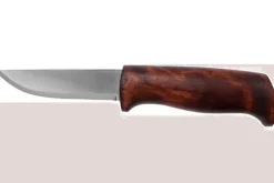 Couteau Helle Gro H200007 lame en acier inox 9,3cm manche en bois de bouleau + étui en cuir