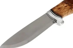 Couteau Helle GT H036 lame en acier inox 12,3cm manche en bouleau frisé + étui en cuir