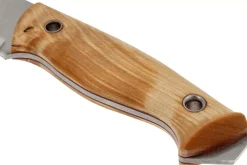 Couteau Helle Utvaer H600 lame en acier 10cm manche en bouleau frisé + étui en cuir