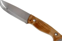 Couteau Helle Utvaer H600 lame en acier 10cm manche en bouleau frisé + étui en cuir