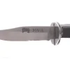 Couteau Herbertz Bowie 106415 lame 15,5cm manche zinc et cuir + étui en cuir