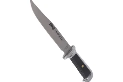 Couteau Herbertz Bowie 106415 lame 15,5cm manche zinc et cuir + étui en cuir