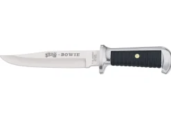 Couteau Herbertz Bowie 106415 lame 15,5cm manche zinc et cuir + étui en cuir