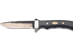 Couteau Herbertz 593413 lame damassée 12cm manche pakkawood riveté + étui en cuir