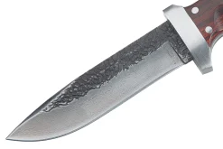 Couteau Herbertz 102913 lame damassée 12,1cm manche en bois riveté avec étui