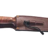 Couteau Herbertz 585518 lame damassée 17,9cm manche cerisier + étui en cuir + allume-feu