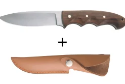 Couteau Herbertz 106011 lame en inox 11,1cm manche en bois de Tagayasan avec étui en cuir