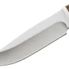 Couteau Herbertz 105811 lame en inox 10,8cm manche en bois de pakka avec étui en cuir