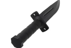 Couteau Herbertz 109118 lame semi-dentée 18,2cm manche polymère noir + étui