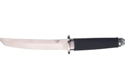 Couteau Herbertz 581318 lame tanto 18cm manche caoutchouc noir + étui en cuir