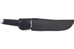Couteau Herbertz 581318 lame tanto 18cm manche caoutchouc noir + étui en cuir
