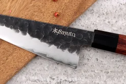 Couteau honesuki Sayuto Séquoia San Mai martelé 15cm