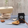 Couteau à huître Le Petit Jouteur en chêne blanc avec pochon et bourriche individuelle