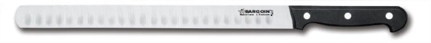 Couteau à jambon alvéolé 28cm largeur 24mm 3 rivets Bargoin