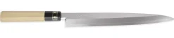 Couteau japonais sahimi 24cm haut de gamme JIKKO Montan acier Blue 2 Steel manche magnolia