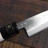Couteau Kaisaki japonais artisanal JIKKO Betsuuchi lame 12cm en White Steel manche magnolia
