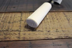 Couteau Kaisaki japonais artisanal JIKKO Betsuuchi lame 12cm en White Steel manche magnolia