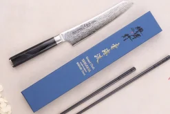 Couteau kengata universel 15cm japonais Sakai Takayuki Grand Chef Seigaiha Damas 45 couches