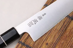 Couteau kiritsuke 21cm japonais artisanal Sukenari ZDP-189 San Maï manche en ébène