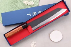 Couteau kiritsuke 24cm japonais artisanal Masashi Yamamoto BS1 Black Nashiji