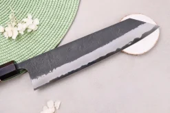 Couteau kiritsuke 24cm japonais artisanal Masashi Yamamoto BS1 Black Nashiji