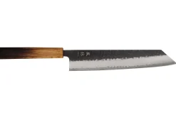 Couteau kiritsuke 24cm japonais artisanal Yuzo Black AS chêne brûlé