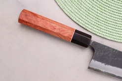 Couteau kiritsuke 21cm japonais artisanal Masashi Yamamoto BS1 Black Nashiji