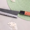 Couteau kiritsuke 18cm japonais artisanal Masashi Yamamoto BS1 Black Nashiji