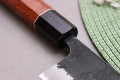 Couteau kiritsuke 18cm japonais artisanal Masashi Yamamoto BS1 Black Nashiji