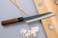 Couteau kiritsuke 15cm japonais artisanal Yuzo Black Nashiji