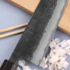 Couteau kiritsuke 21cm japonais artisanal Yuzo Black Nashiji