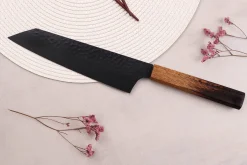 Couteau kiritsuke 19cm japonais Sakai Takayuki Kurokage VG10 manche en chêne brûlé