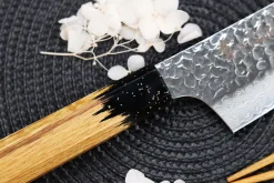 Couteau kiritsuke 19cm japonais Sakai Takayuki Kashi Urushi VG10 damas