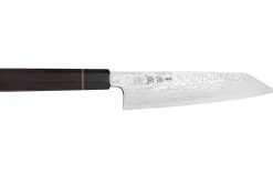 Couteau kiritsuke 21cm japonais artisanal Sukenari ZDP-189 damas manche en ébène