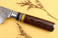 Couteau kiritsuke 24cm Kutoyama damas pakka rainbow