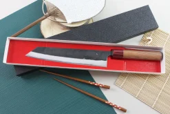 Couteau kiritsuke japonais artisanal Wusaki Yuzo BS2 24cm
