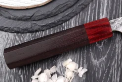 Couteau kiritsuke japonais artisanal Yoshimi Kato Minamo SG2 Tsuchime 21cm