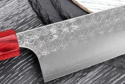 Couteau kiritsuke japonais artisanal Yoshimi Kato Minamo SG2 Tsuchime 21cm