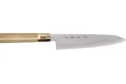 Couteau kiritsuke japonais artisanal Kasahara Shigehiro forgé par Yoshikazu Ikeda 21cm