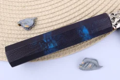 Couteau kiritsuke japonais 19cm Sakai Takayuki Nanairo Blue Damas VG10