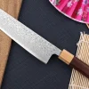 Couteau kiritsuke japonais Tsunehisa SLD Damas bois de rose 21cm