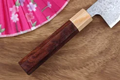 Couteau kiritsuke japonais Tsunehisa SLD Damas bois de rose 21cm