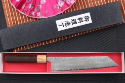 Couteau kiritsuke japonais Tsunehisa SLD Damas bois de rose 21cm