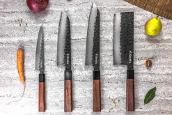Couteau kiritsuke Sayuto Séquoia San Mai martelé 21cm