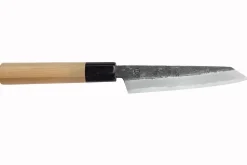 Couteau kiritsuke universel 13,5cm japonais artisanal Sakai Kikumori Kikuzuki Kuro