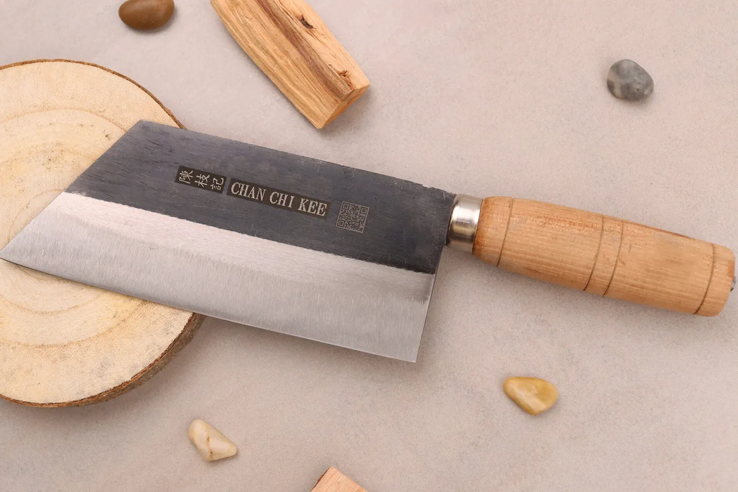 Couteau ko-bunka CCK Kurouchi 15cm en acier au carbone et manche en bois