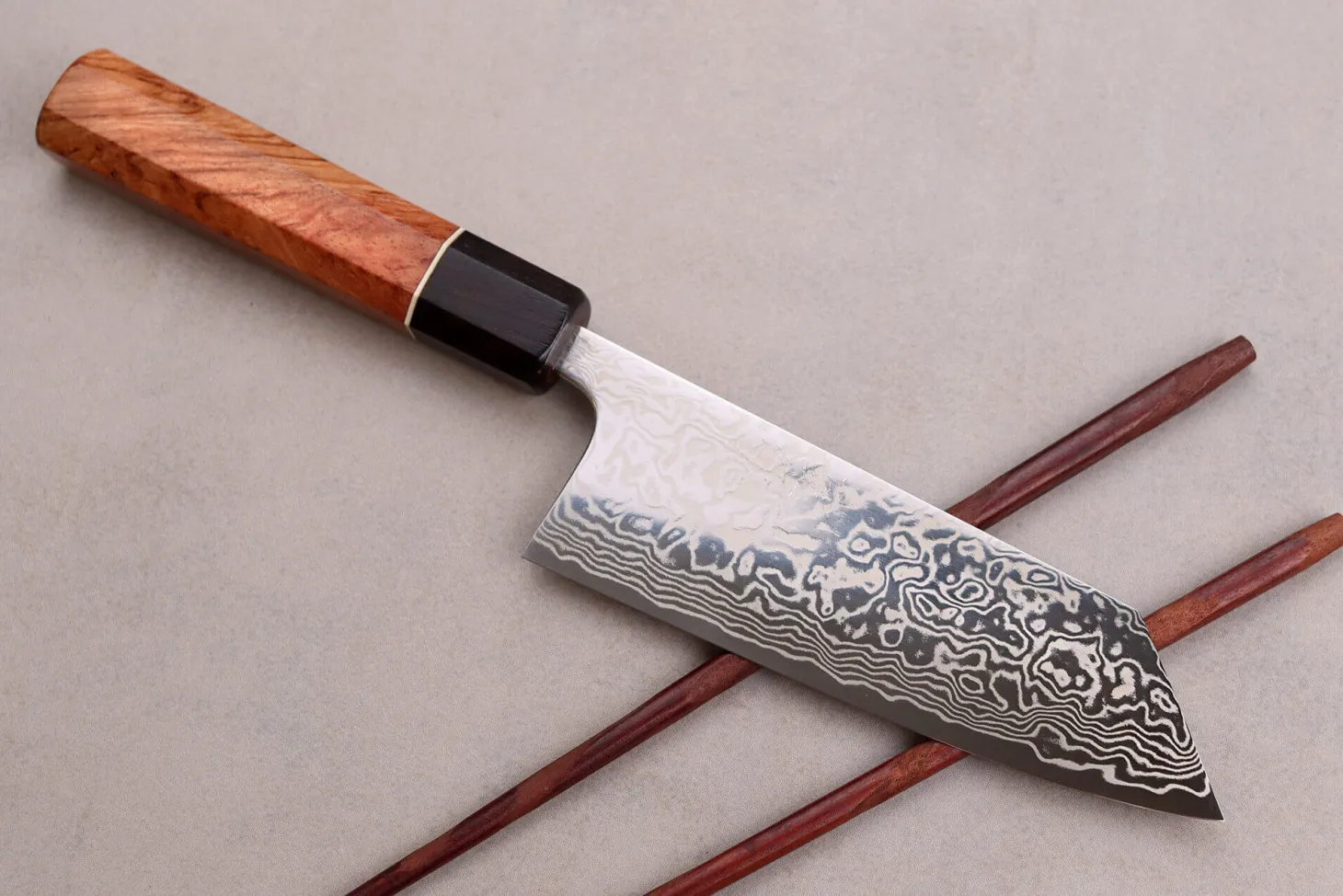 Couteau ko-bunka 13,5cm japonais artisanal Masashi Yamamoto SLD damas