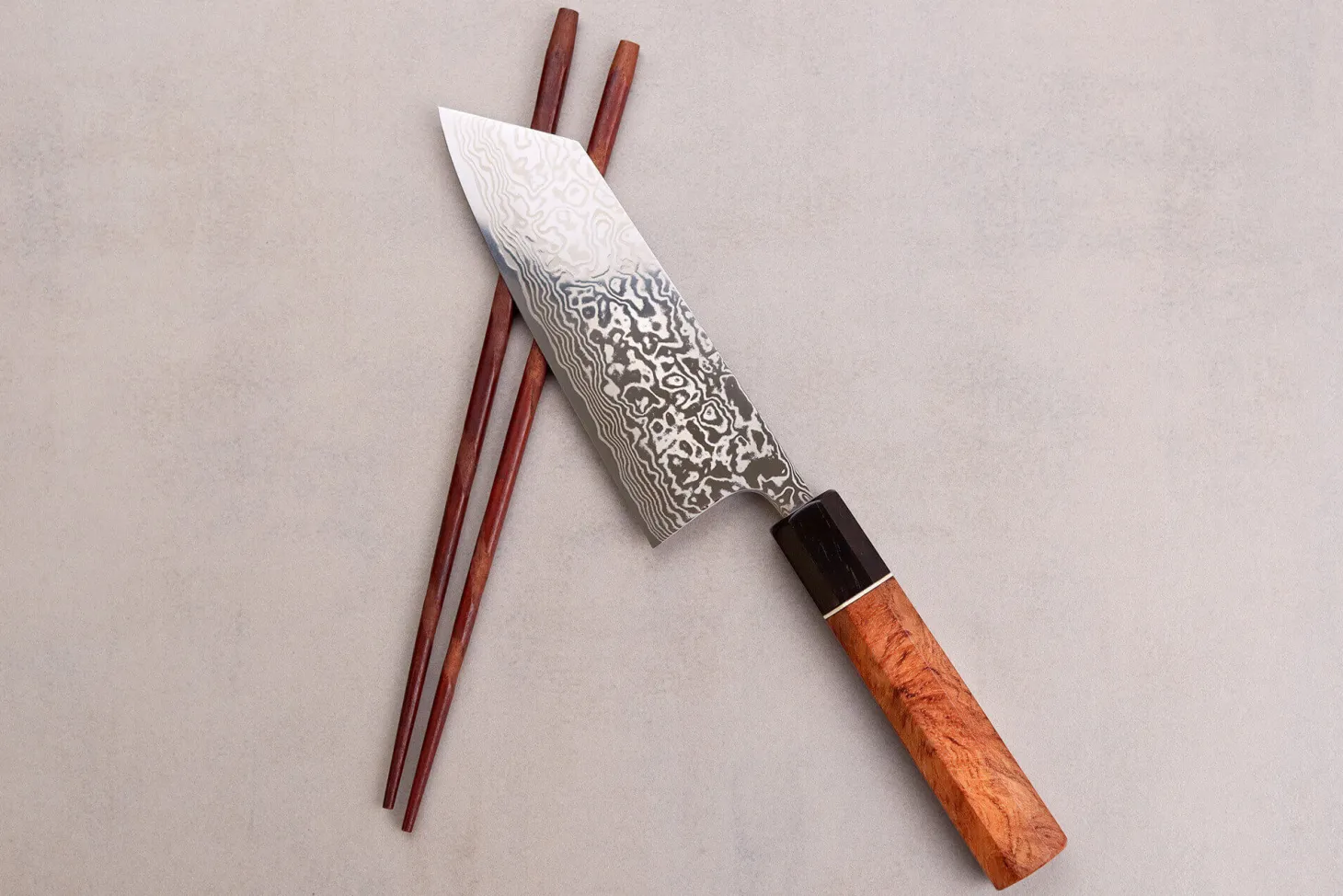 Couteau ko-bunka 13,5cm japonais artisanal Masashi Yamamoto SLD damas